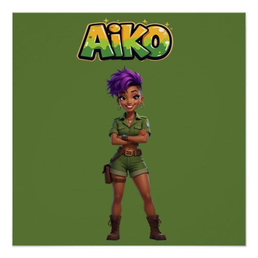 AiKo Beats™ Safari AiKo Verkenner Perfect Poster (Voorkant)