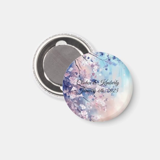 Aiko  bruiloft Keepsake - Bewaar de datum Magneet (Voorkant / Achterkant)