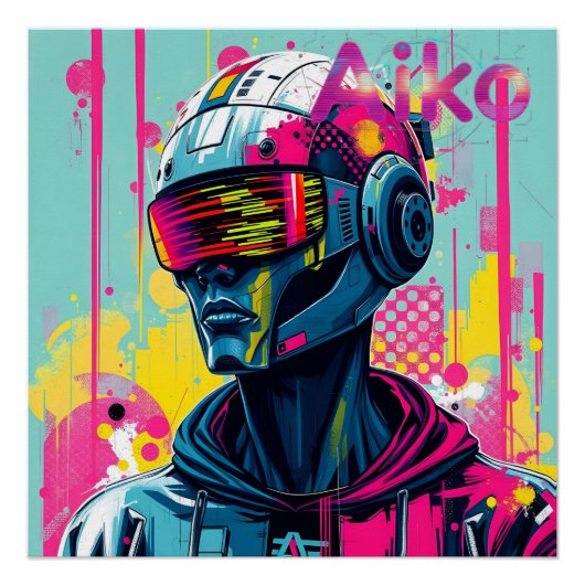 AiKo Grunge Grafisch #3 Perfect Poster (Voorkant)