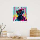 AiKo Grunge Grafisch #3 Poster (Keuken)