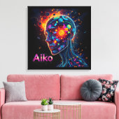 AiKo Grunge Graphic #4 Canvas Afdruk (Insitu (Woonkamer))