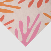 Ailanthus Modern Boho Abstract Patroon Roze Sinaas Tissuepapier (Detail)