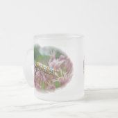 Ailanthus Web Worm Moth on Ironweed Matglas Koffiemok (Voorkant links)