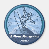 Aillons-Margeriaz Snowboard Magneet (Voorkant)