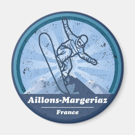 Aillons-Margeriaz Snowboard Magneet