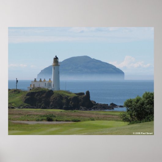 Ailsa Craig, poster vuurtoren van Turnberry (Voorkant)