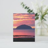 Ailsa Craig Sunset Briefkaart (Staand voorkant)