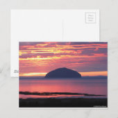 Ailsa Craig Sunset Briefkaart (Voorkant / Achterkant)