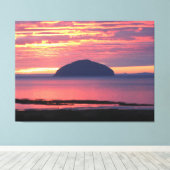 Ailsa Craig Sunset Canvas Afdruk (Insitu (Houten vloer))