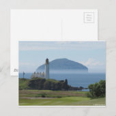 Ailsa Craig, vuurtoren van Turnberry Briefkaart (Voorkant / Achterkant)