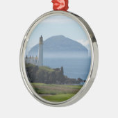 Ailsa Craig, vuurtoren van Turnberry Metalen Ornament (Links)