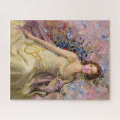 Ailsa Villard Flowers Roze Bubble gum Legpuzzel (Horizontaal)