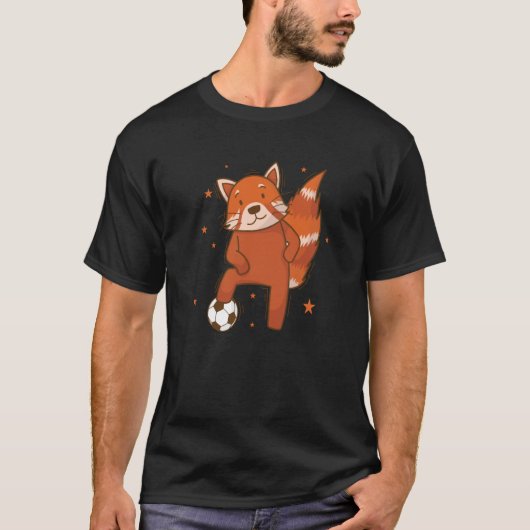 Ailuridae playing Soccer Bear Cat Bamboo T-shirt (Voorkant)