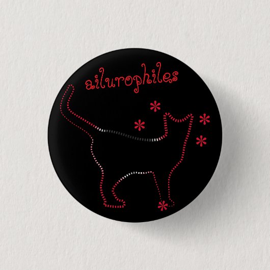 ailurophiles Kattenliefhebbers Button (Voorkant)