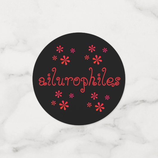 ailurophiles Kattenliefhebbers Button Confetti (Kleine voorkant)