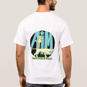 AIM blauw, hondengeel T-shirt (Achterkant)