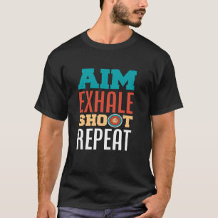 AIM Exhale Shoot Repeat Retro boogschieten boogsch T-shirt