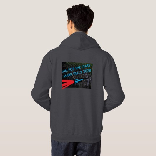 Aim for the Stars - Mark Kelly 2028 Hoodie (Achterkant volledig)