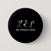 AIM Gutter Bowler Funny Bowling Mannen Vrouwen Ronde Button 5,7 Cm (Voorkant)