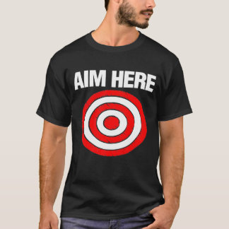 Aim here Archery Darts Archer Hunter Mannen Boys T-shirt