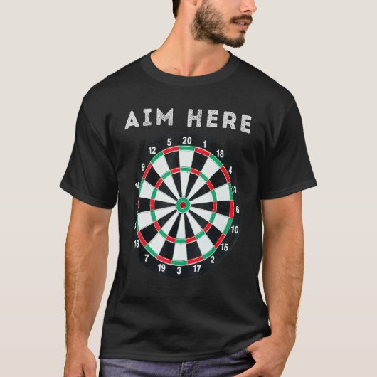 Aim here Darts World Cup dart Player bu T-shirt (Voorkant)
