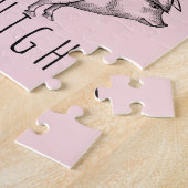 Aim High Cute Pig and Balloon Inspirational Legpuzzel (Zijkant)