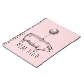 Aim High Cute Pig and Balloon Inspirational Notitieboek (Linkerzijde)