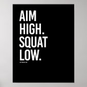 Aim High Squat Low - Guy Fitness -.png Poster (Voorkant)