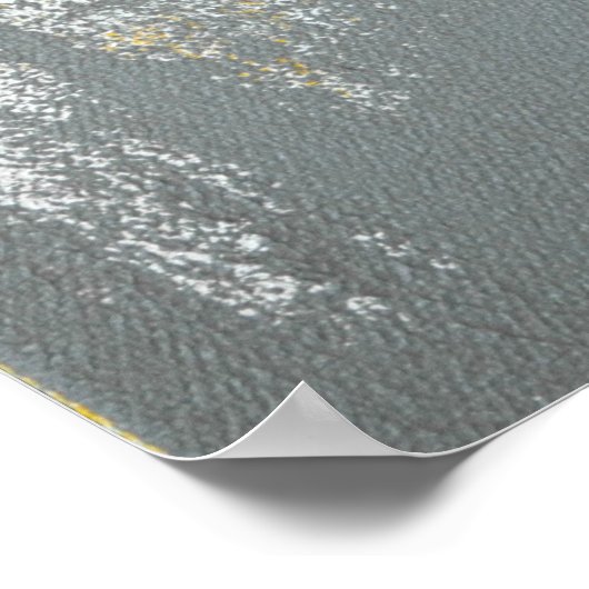 'Aim Higher' Gray en Brown Abstracte Art Poster (Hoek)