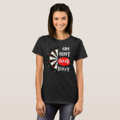Aim Shoot Swear Herhaal Dartboard Darts player T-shirt (Voorkant volledig)