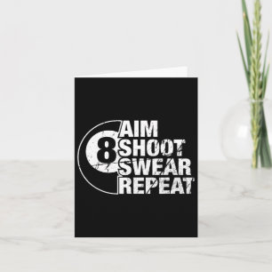 Aim Shoot Swear Herhaal de 8-balpool Billiards Pla Kaart