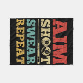 Aim Shoot Swear Herhaal de Billiard van de Speler  Fleece Deken (Voorkant (Horizontaal))