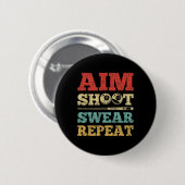 Aim Shoot Swear Herhaal de Billiard van de Speler Ronde Button 5,7 Cm (Voorkant /achterkant)