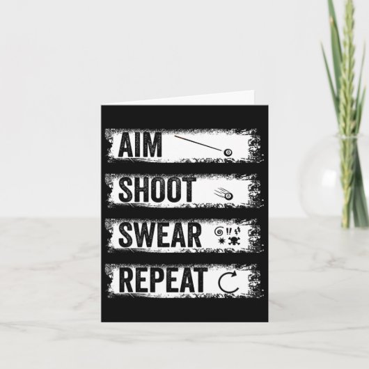 AIM Shoot Swear Herhaal Grappige Biljart 8-ball Po Kaart (Voorkant)