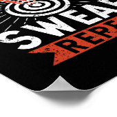 Aim Shoot Swear Herhaalt Darts Funny Poster (Hoek)