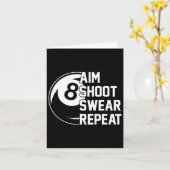 Aim Shoot Swear Herhaalt Funny Pool Kaart (Gele Bloem)