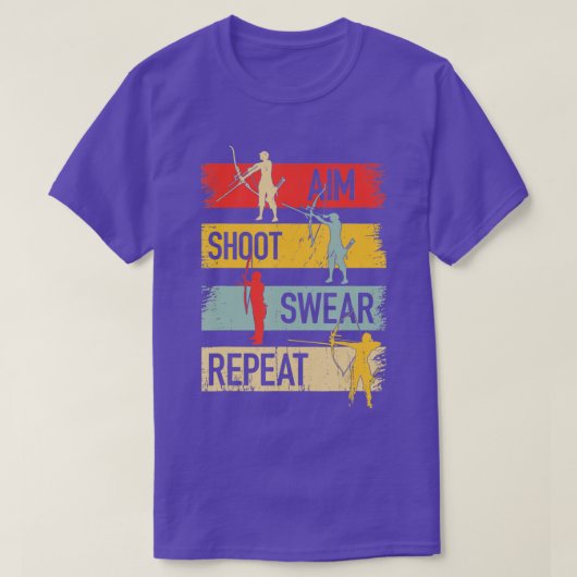 Aim Shoot Swear Repareert Archery Quote Essential T-shirt (Design voorkant)