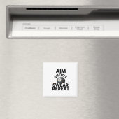 Aim Shoot Swear Repeat - Funny Billiards - 8 Ball Magneet (Insitu (Vaatwasser))