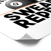 Aim Shoot Swear Repeat - Funny Billiards - 8 Ball Poster (Hoek)