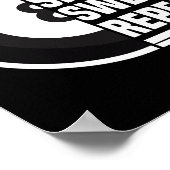 AIM Shoot Swear Repeat - Grappig 8 Ball Player Poo Poster (Hoek)