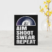 Aim Shoot Swear Repeat - Snooker Pool Speler Billi Kaart (Gele Bloem)
