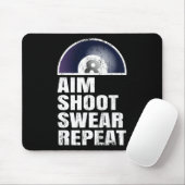 Aim Shoot Swear Repeat - Snooker Pool Speler Billi Muismat (Met muis)