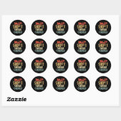 Aim Shoot Swear Repeteren Ronde Sticker (Vel)
