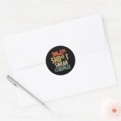 Aim Shoot Swear Repeteren Ronde Sticker (Envelop)