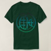 Aim Sigil verhoogt Onex27s Intellect Blauw Groen T-shirt (Design voorkant)