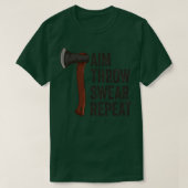 Aim Throw Swear Herhaal Ax Throwing Lumberjack2 T-shirt (Design voorkant)