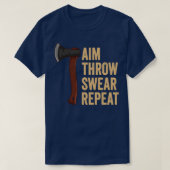 Aim Throw Swear Herhaal Ax Throwing Lumberjack8 T-shirt (Design voorkant)