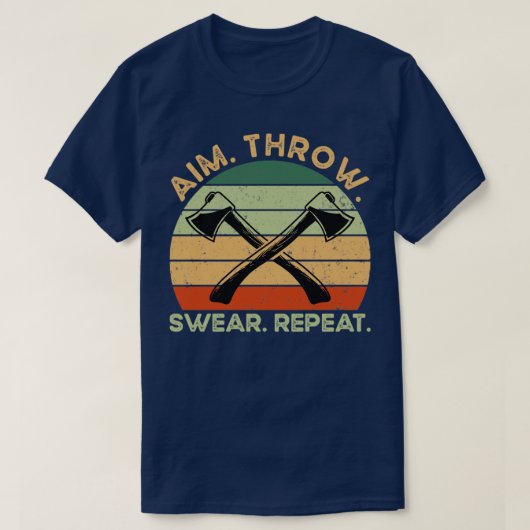 Aim Throw Swear Herhalen T-shirt (Design voorkant)