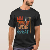 Aim Throw Swear Repeat axe throwing hatchet throwe T-shirt (Voorkant)