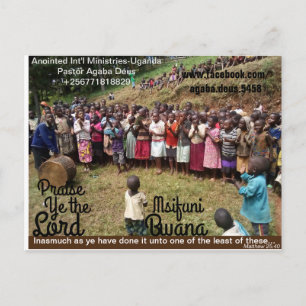 AIM-Uganda Praise Ye the Lord Postcard Briefkaart